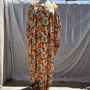 Handcrafted caftan Orange Print Women's Dress